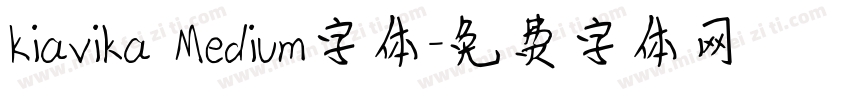 Kiavika Medium字体字体转换